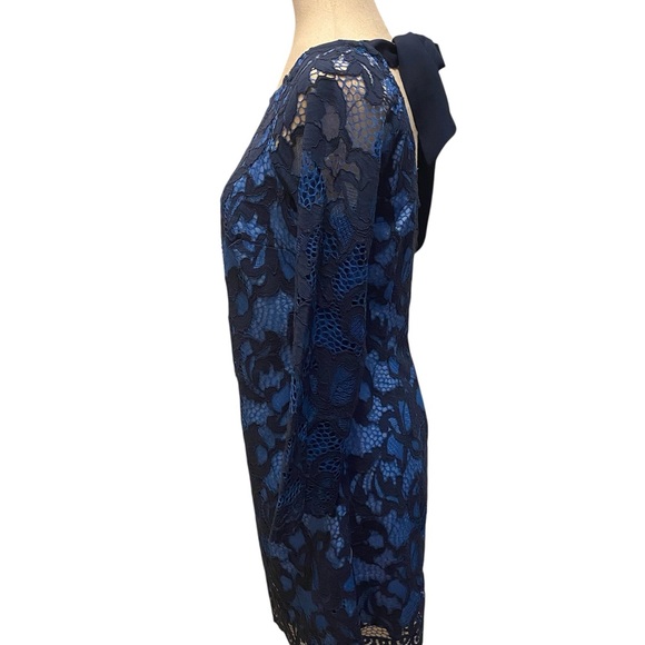 Lilly Pulitzer Aaliyah Size 6 Blue Lace Shift Dress Long Sleeve Sorority Rush - Picture 5 of 12